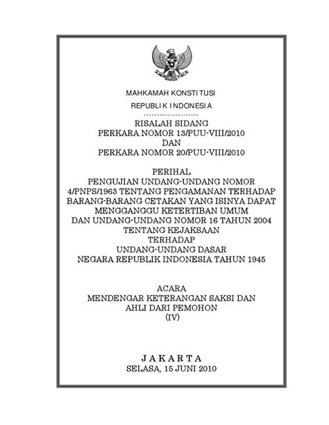 risalah sidang mk